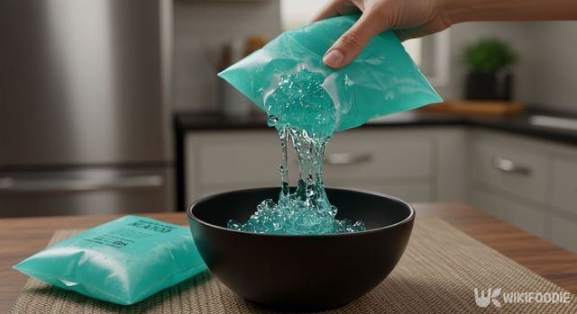 아이스팩 폴리머 덩어리 자료 사진. / 위키푸디