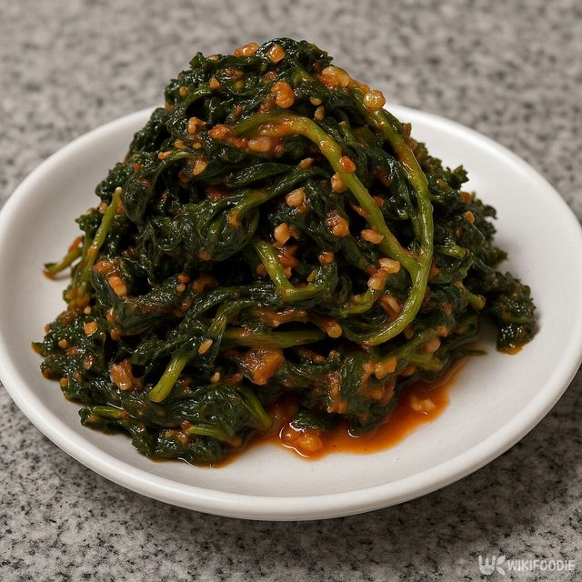 방가지똥 나물무침. / 위키푸디