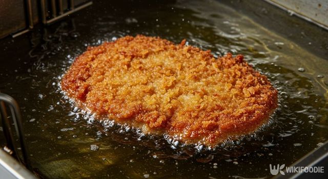 돈가스를 기름에 튀기는 모습. / 위키푸디