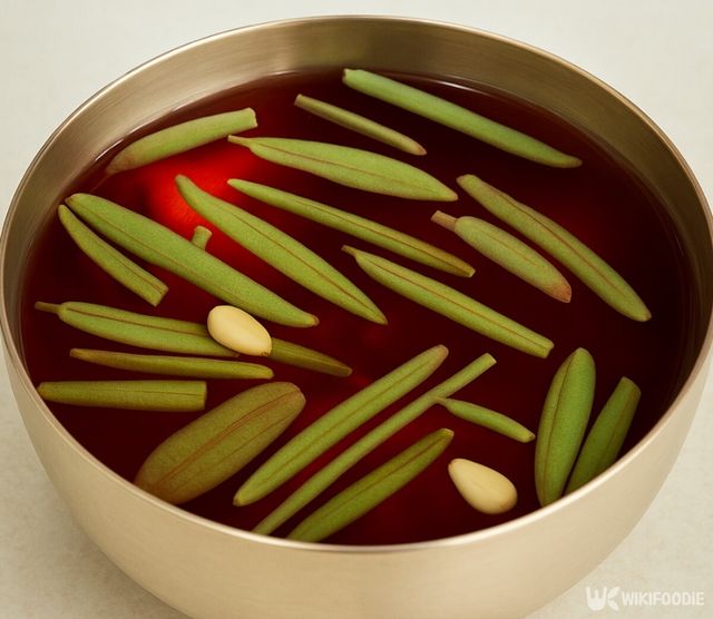 순채로 만든 가련수정과. / 위키푸디