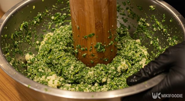 쑥떡(쑥인절미) 이해를 돕기 위한 자료사진. / 위키푸디