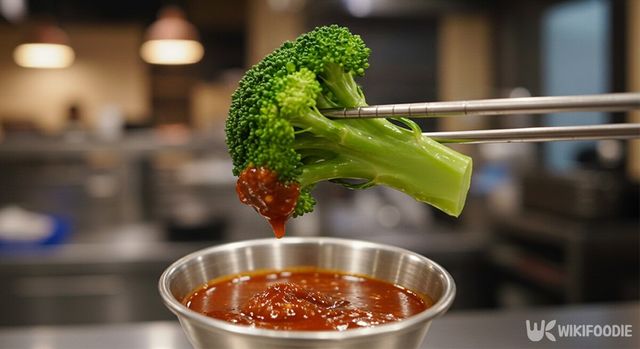 초고추장에 찍어 먹는 브로콜리. / 위키푸디