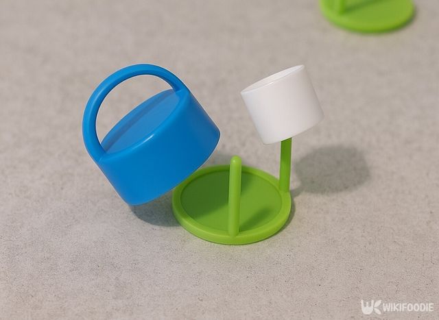 피자 삼발이는 작은 플라스틱 뚜껑 등을 건조시킬 때도 유용하다. / 위키푸디