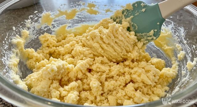 타르트 반죽을 만들고 있다. / 위키푸디