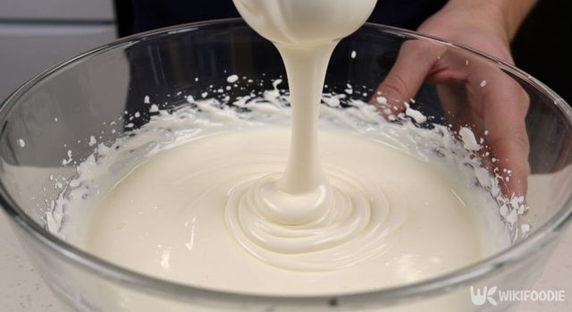 휘핑크림을 휘핑한 모습. / 위키푸디