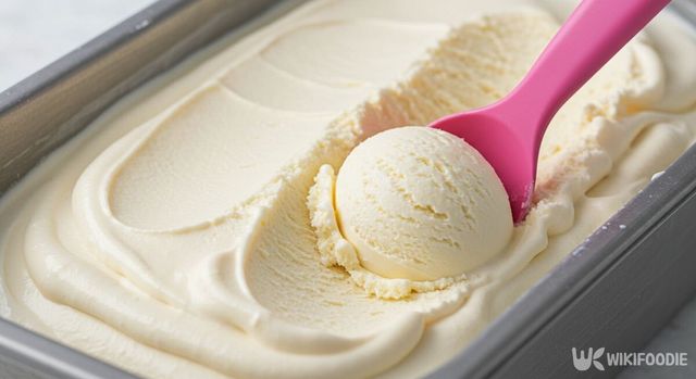 완성된 바닐라 아이스크림. / 위키푸디