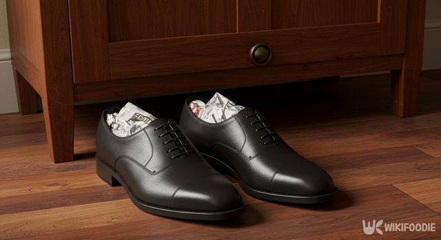 구두 속 신문지. / 위키푸디