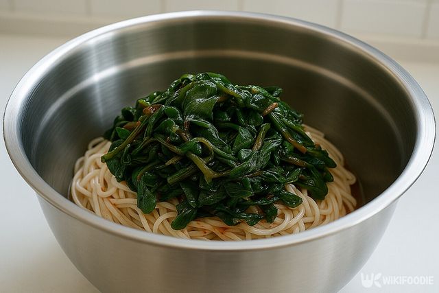 쇠비름 비빔국수 자료사진. / 위키푸디