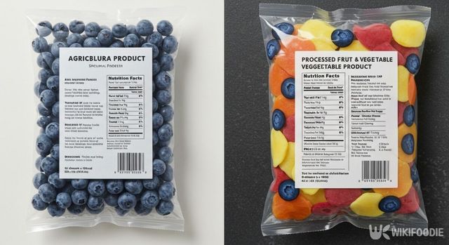 (왼쪽) 농산물, (오른쪽) 과·채가공품 / 위키푸디