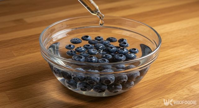 해동한 블루베리에 식초를 넣고 있다. / 위키푸디