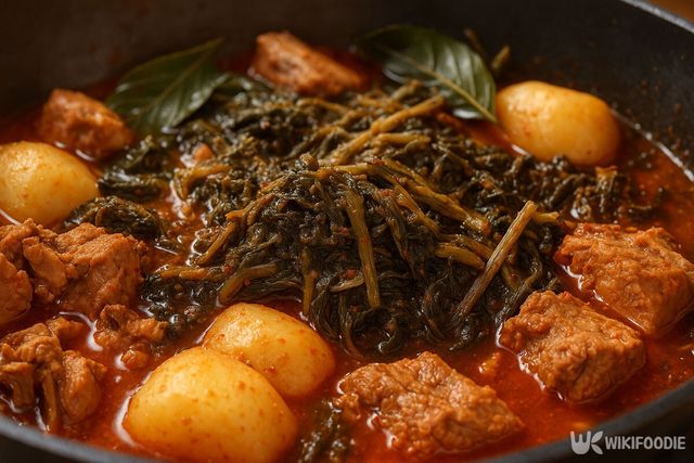 시레기 찜닭 이해를 돕기 위해 AI로 제작된 참고 사진. / 위키푸디