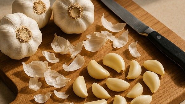 마늘 사진. 이해를 돕기 위해 AI 이미지 생성 프로그램으로 만든 참고 사진입니다. / 위키푸디