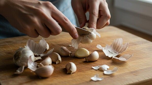 마늘 사진. 이해를 돕기 위해 AI 이미지 생성 프로그램으로 만든 참고 사진입니다. / 위키푸디