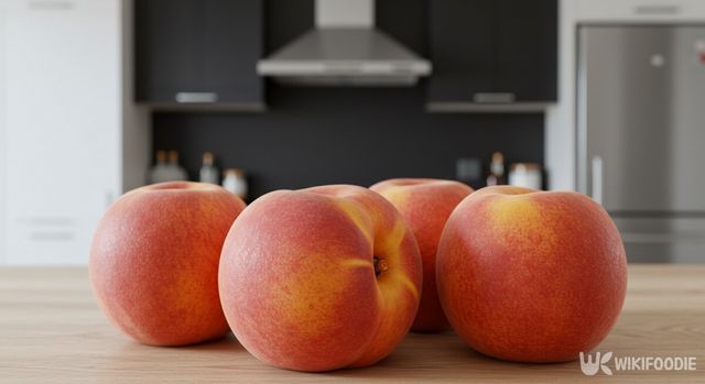 복숭아 자료사진. 해당 이미지는 기사 이해를 돕기 위해 AI로 재연하였습니다. / 위키푸디