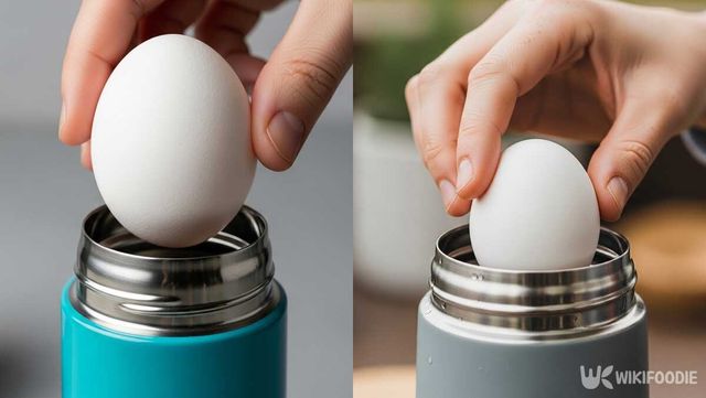 보온병을 이용하면 간편하게 계란을 익힐 수 있다. / 위키푸디