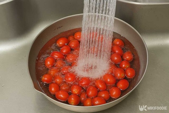 방울토마토 세척 이해를 돕기 위해 AI로 재현한 이미지 / 위키푸디