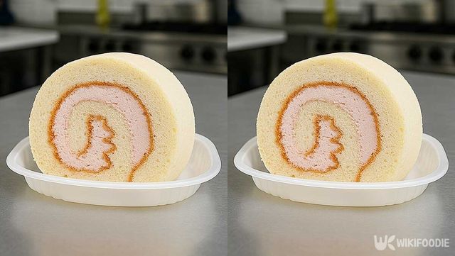 풀무원 '고칼슘 딸기크림 롤케이크'를 AI로 재현한 이미지. / 위키푸디