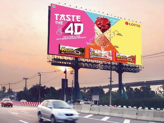 인도 크런치바 옥외광고 이미지. / 롯데웰푸드 제공