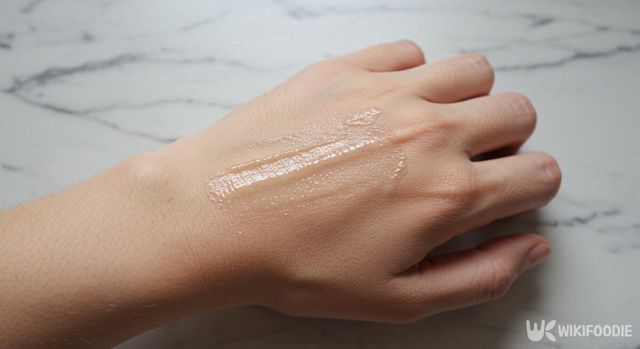 손등에 바세린을 발라 민감도를 테스트 중인 모습. / 위키푸디