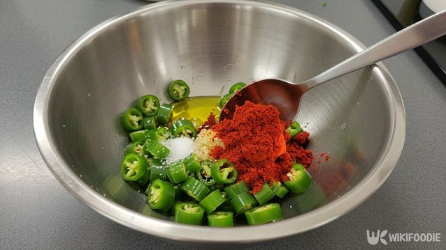 고추기름을 만드는 모습. / 위키푸디