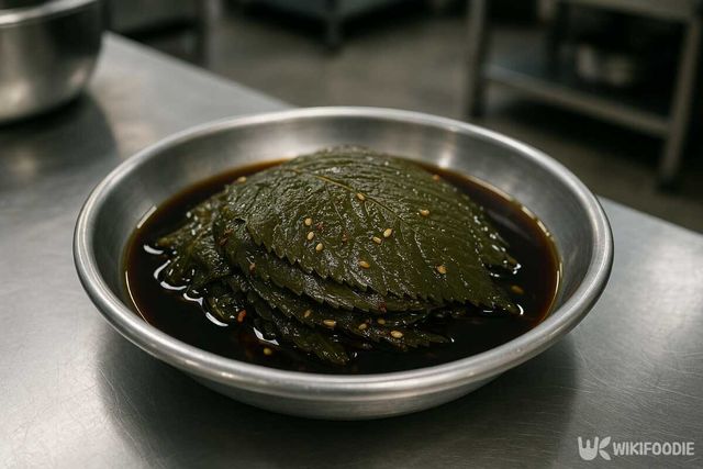 깻잎장아찌. 식당 반찬 자료사진. 기사 이해를 돕기 위해 AI로 제작되었습니다. / 위키푸디