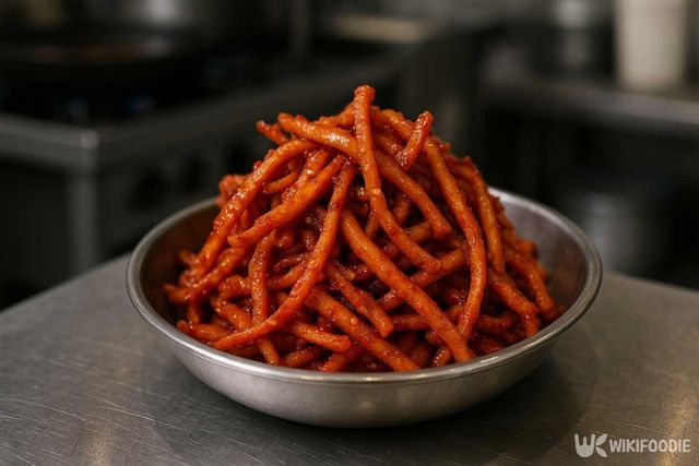 무말랭이. 식당 반찬 자료사진. 기사 이해를 돕기 위해 AI로 제작되었습니다. / 위키푸디