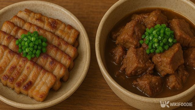 육류 요리 위 쪽파 자료사진. 해당 이미지는 기사 이해를 돕기 위해 AI로 재연하였습니다. / 위키푸디