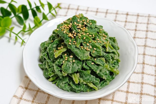 우엉잎 나물 무침. 기사 이해를 돕기 위해 AI로 만든 이미지입니다. / 위키푸디