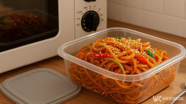 밀폐용기에 담은 당면 볶음 모습.이해를 돕기 위해 AI로 제작한 이미지입니다. / 위키푸디