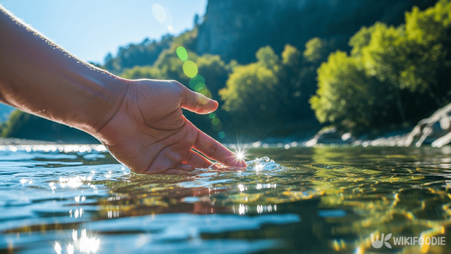 맑은 강물 사진. / 위키푸디
