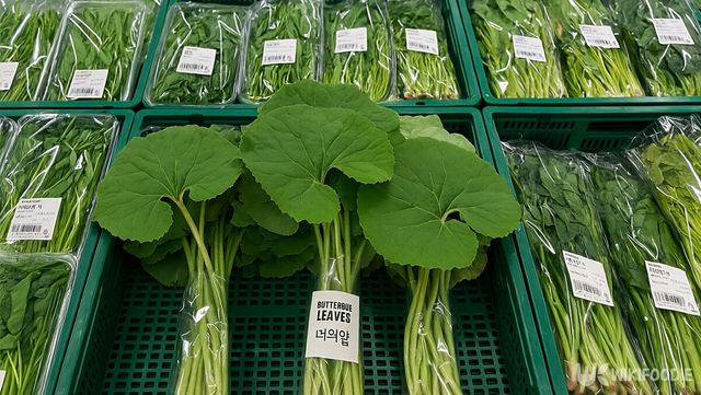 마트에 진열된 머위잎 자료사진. / 위키푸디