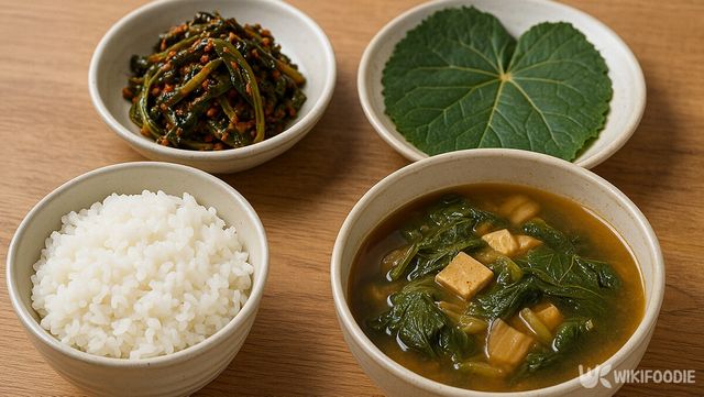 머위잎 밥상 자료사진. / 위키푸디