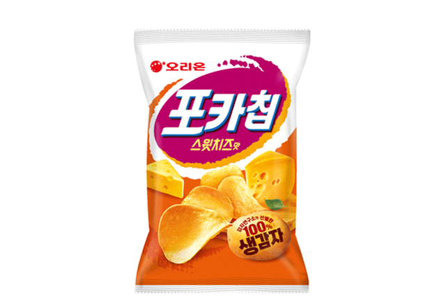 포카칩 스윗치즈맛 사진. / 오리온