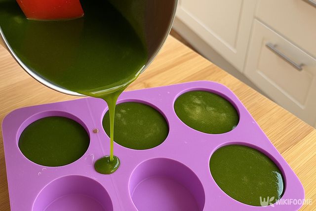 녹인 산초 비누를 몰드에 넣은 모습. 기사 이해를 돕기 위해 AI로 만든 이미지입니다. / 위키푸디