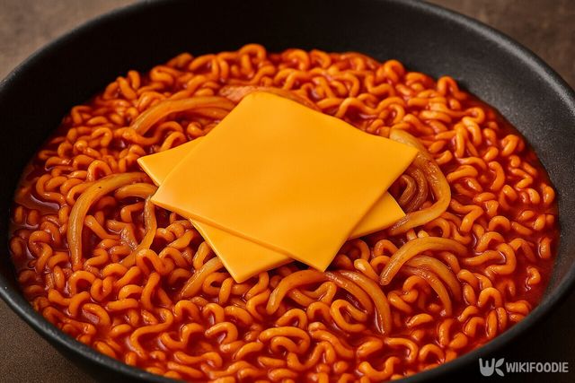 '뿅뿅 지구오락실3' 불닭볶음면 레시피 자료 사진. / 위키푸디