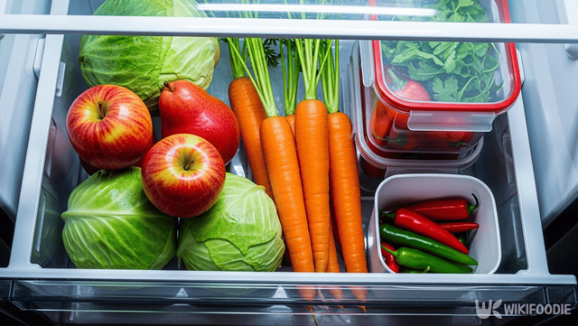 냉장고 야채칸. / 위키푸디