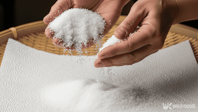 바구니에 담긴 천일염. / 위키푸디