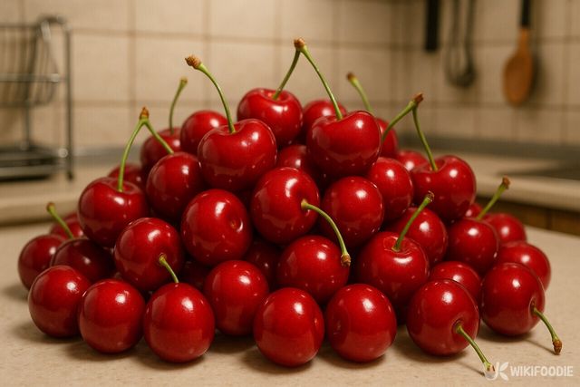 체리가 식탁 위에 있는 사진. / 위키푸디