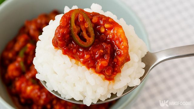 밥 위에 밴댕이젓 올린 자료 사진. / 위키푸디