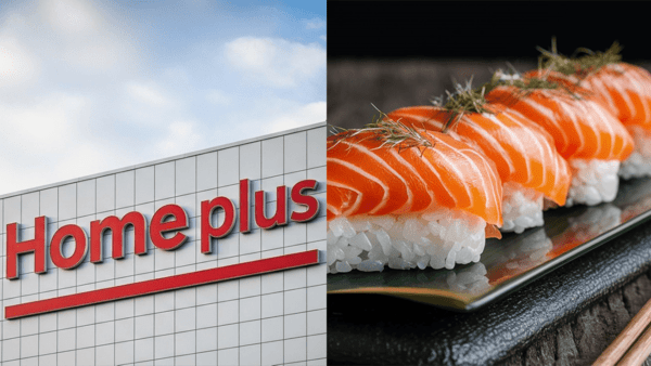 홈플러스와 연어 초밥 사진. / Weerawan Konkham-shutterstock.com