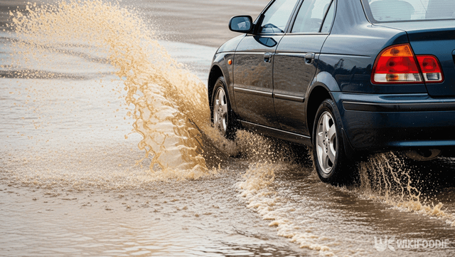 장마철 물웅덩이 사진. / 위키푸디