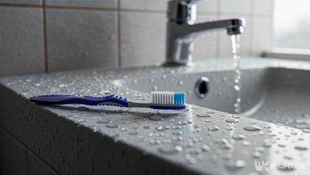 세면대 위 칫솔 자료 사진. / 위키푸디