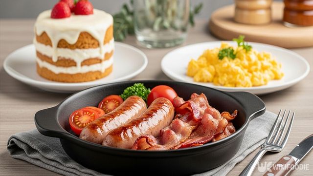 햄과 베이컨으로 만든 음식 자료사진. / 위키푸디