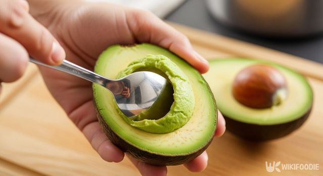 아보카도 씨 빼내는 모습. / 위키푸디