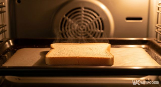 오븐에 식빵을 굽는 모습. / 위키푸디