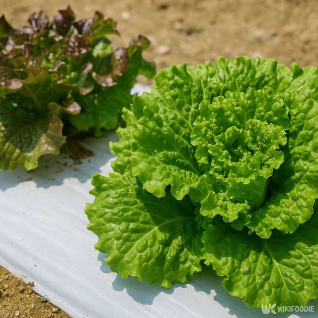 상추 흰색 비닐 자료사진. / 위키푸디