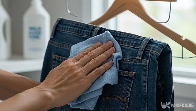 청바지를 닦는 모습. / 위키푸디