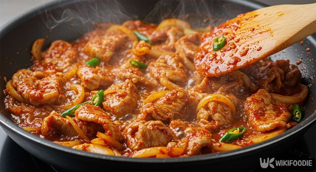 제육볶음 만드는 모습. / 위키푸디