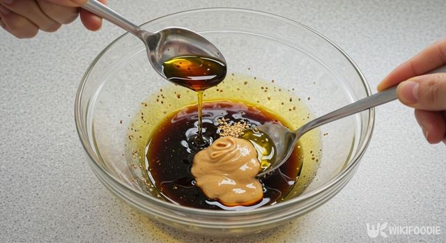 볼에 소스를 만드는 모습. / 위키푸디