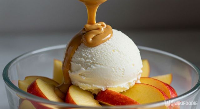 땅콩버터 반 스푼도 넣는 모습. / 위키푸디